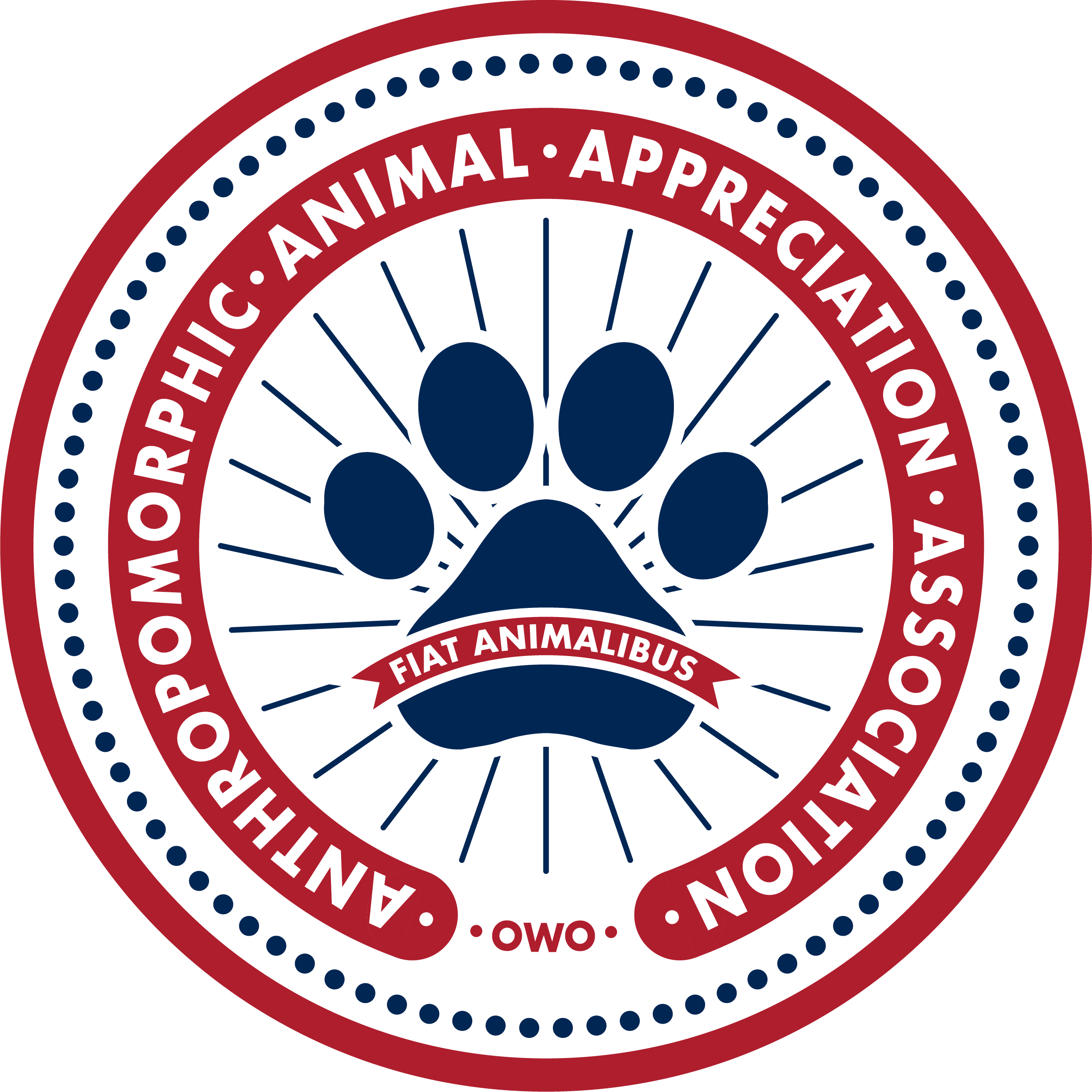 Anthropomorphic Animal Appreciation Association Fiat Animalibus "owo" Logo